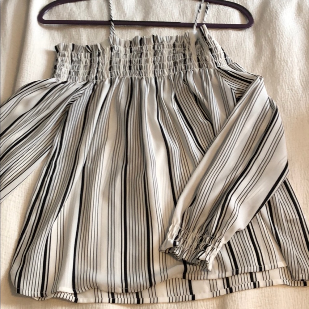 BP long sleeved off shoulder shirt